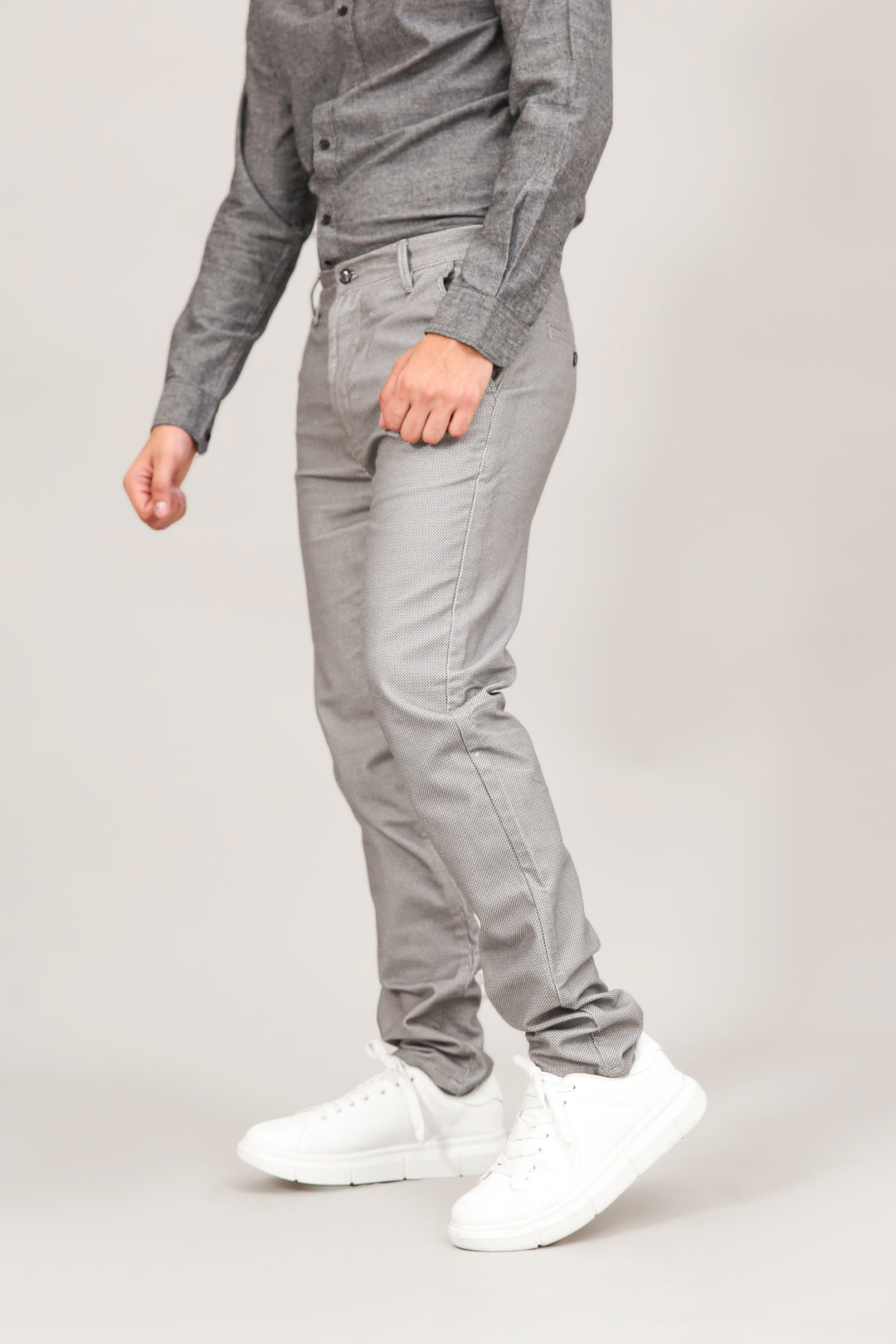 Textured Cotton Chinos