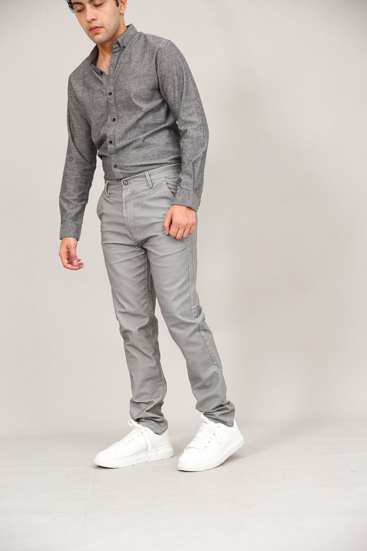 Textured Cotton Chinos