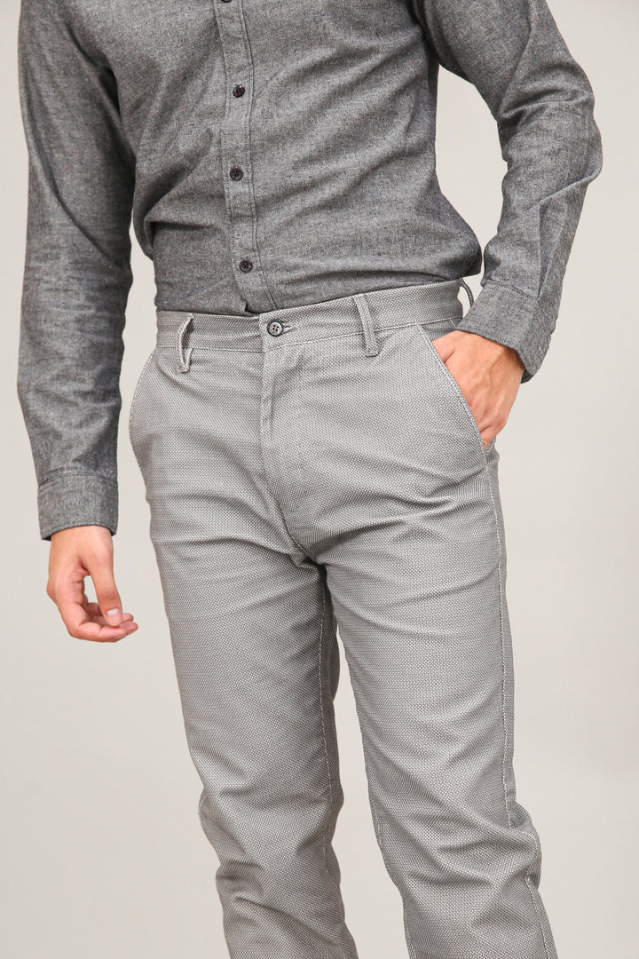 Textured Cotton Chinos