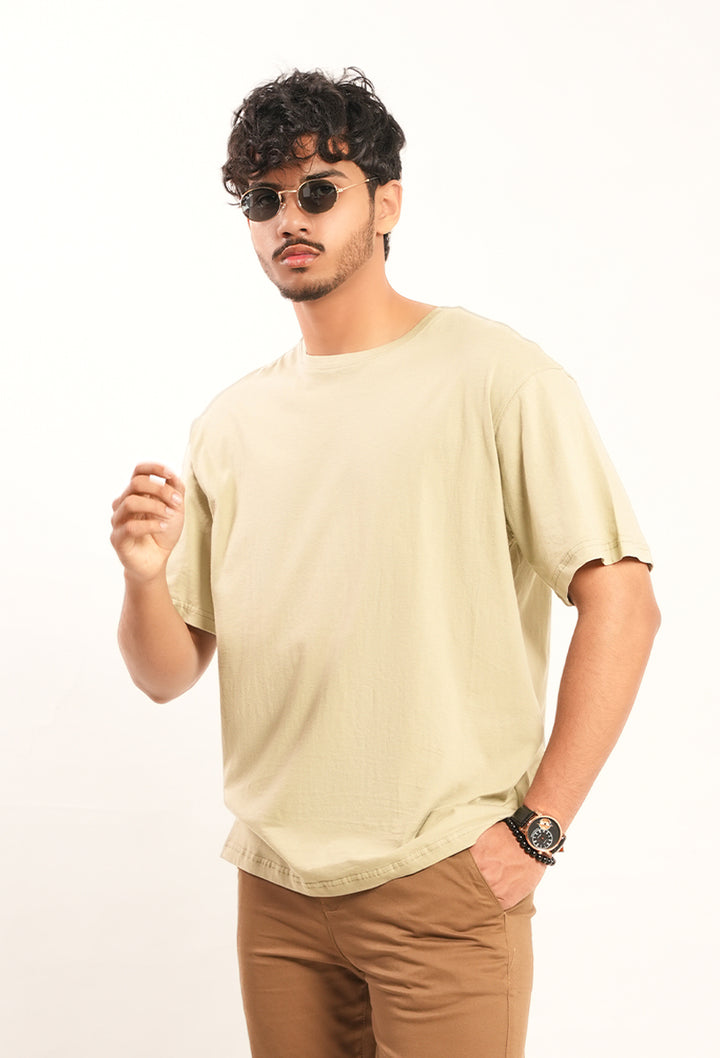 LIGHT GREEN RELAXED FIT JERSEY T-SHIRT