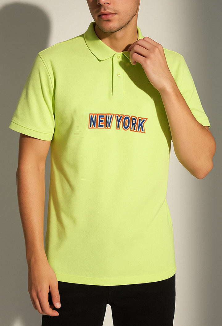 Printed Pique Polo Shirt