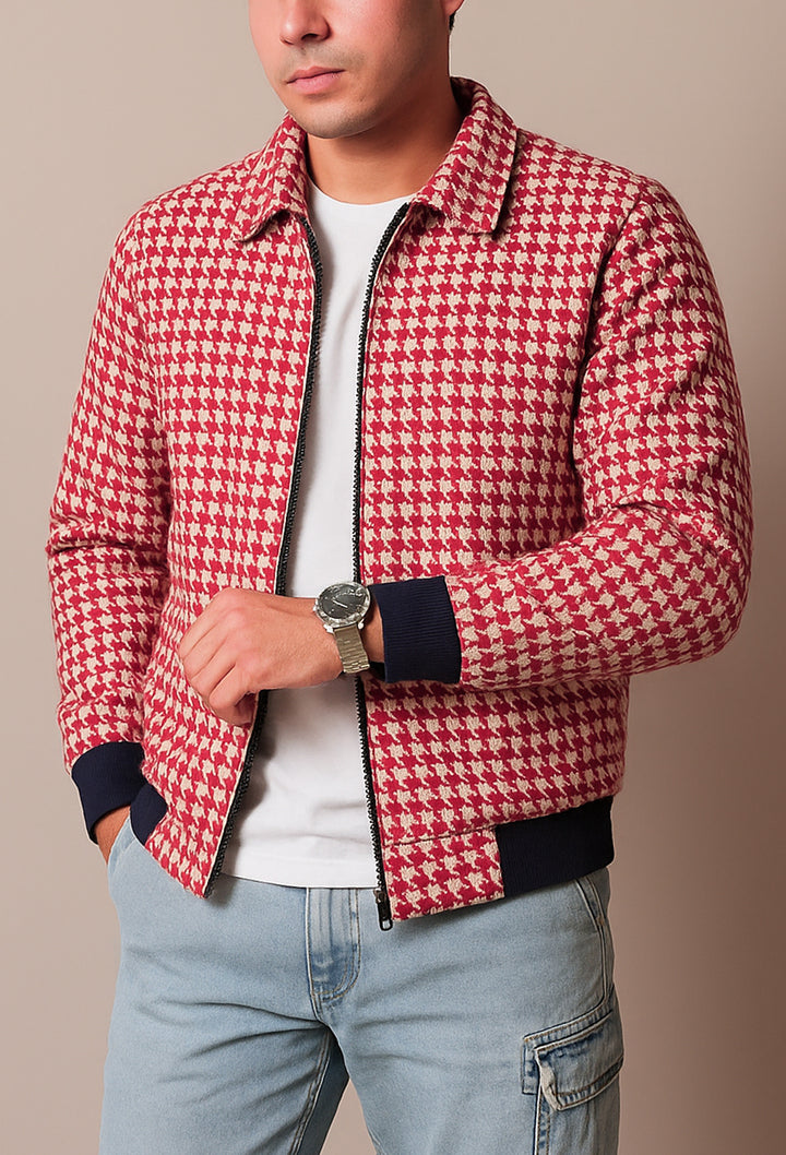 Weaved Printed Jacket