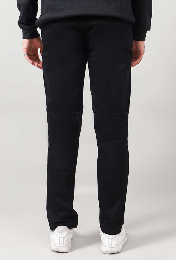 Cross Pocket Jet Black Cotton Pant
