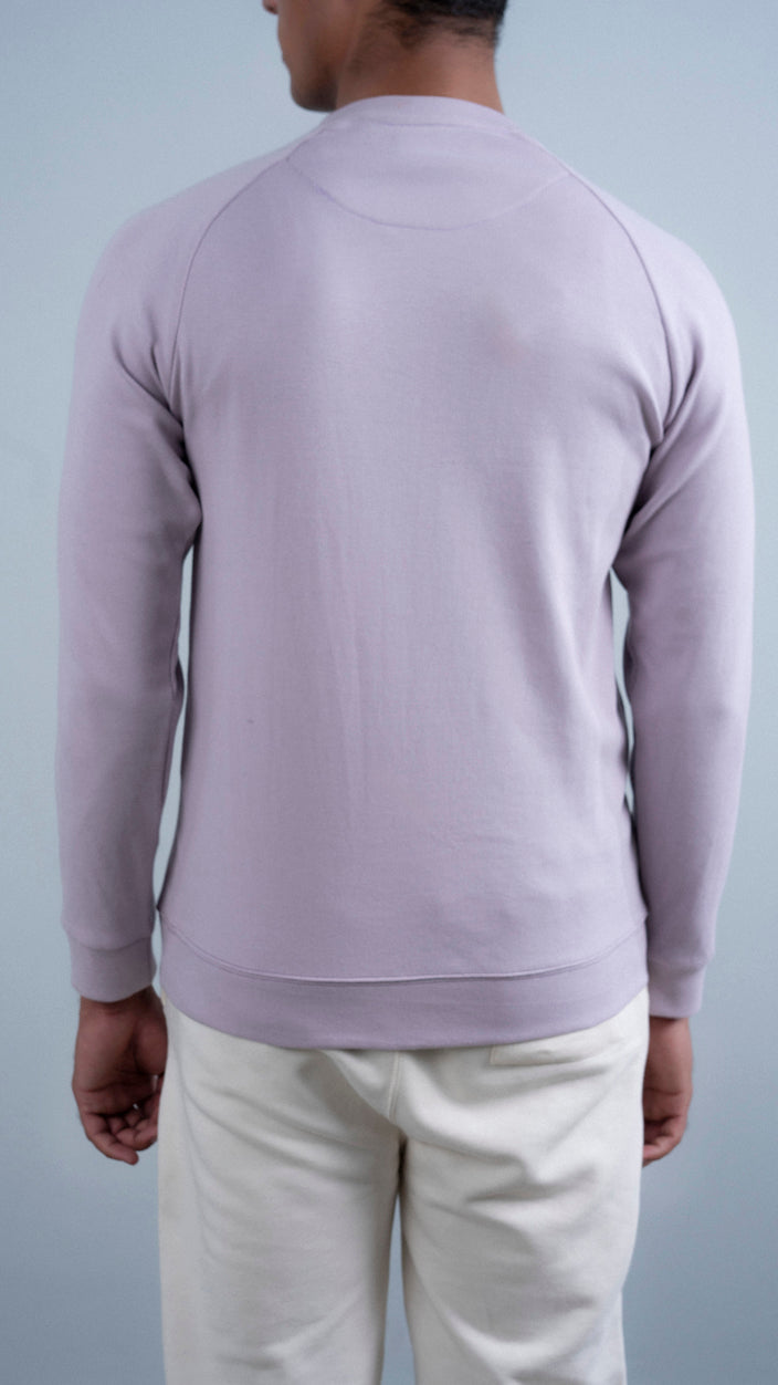 Raglan Sleeves Ribbed Sweat