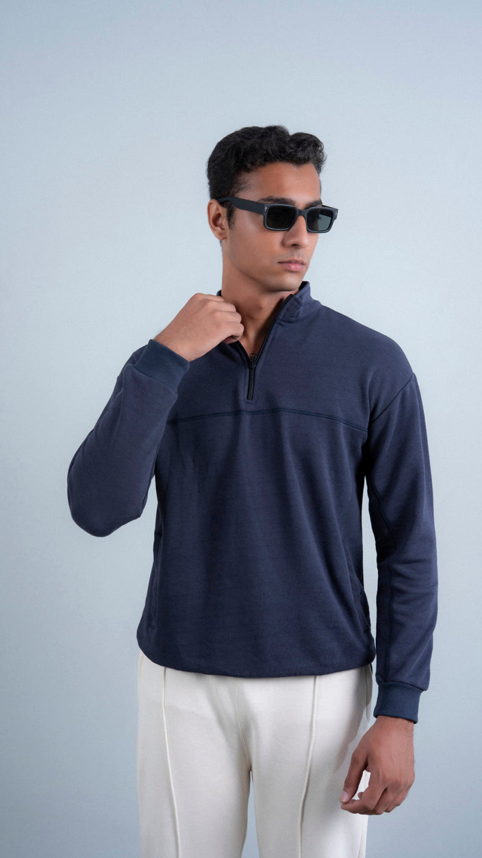 Half Mock Neck Zipper