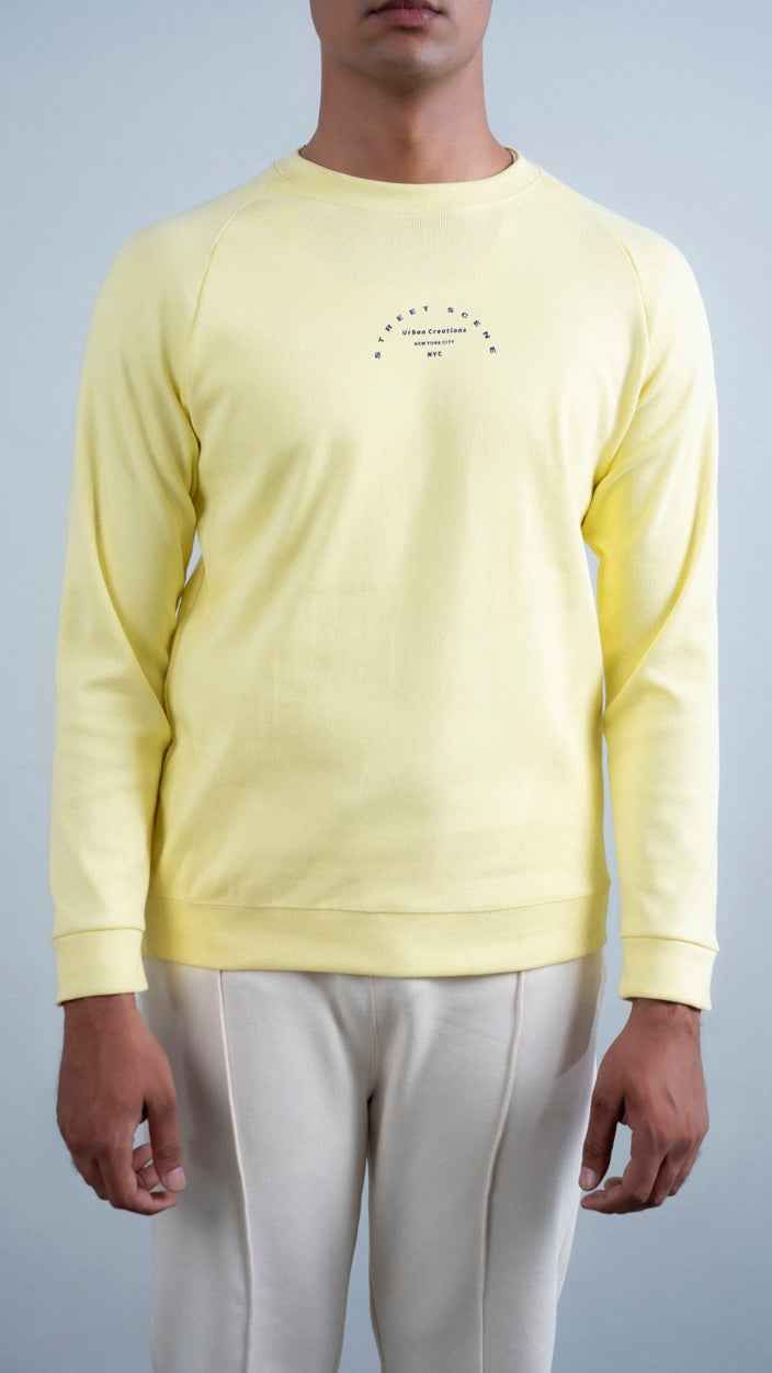 Ribbed Printed Sweat