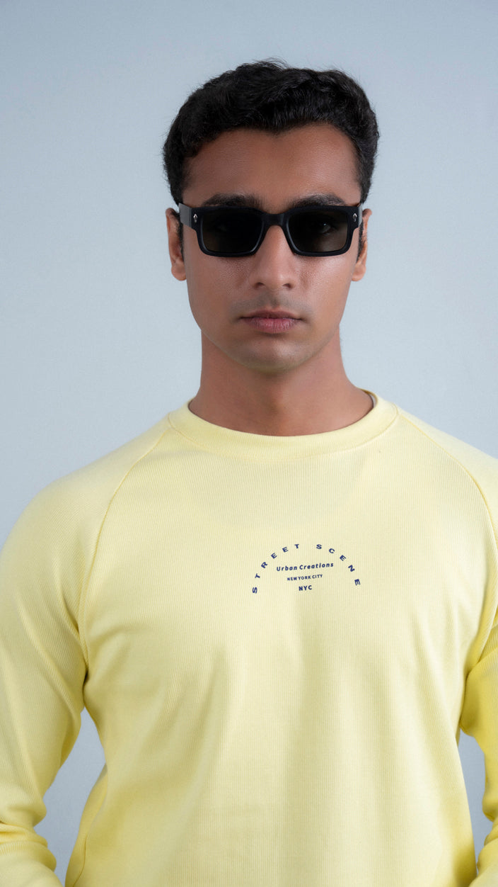 Ribbed Printed Sweat
