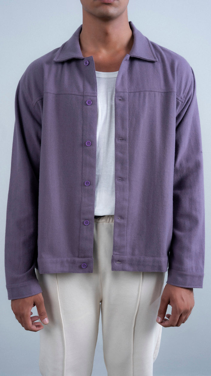 Jacket Style Woollen Over Shirt