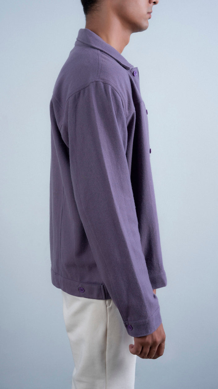 Jacket Style Woollen Over Shirt