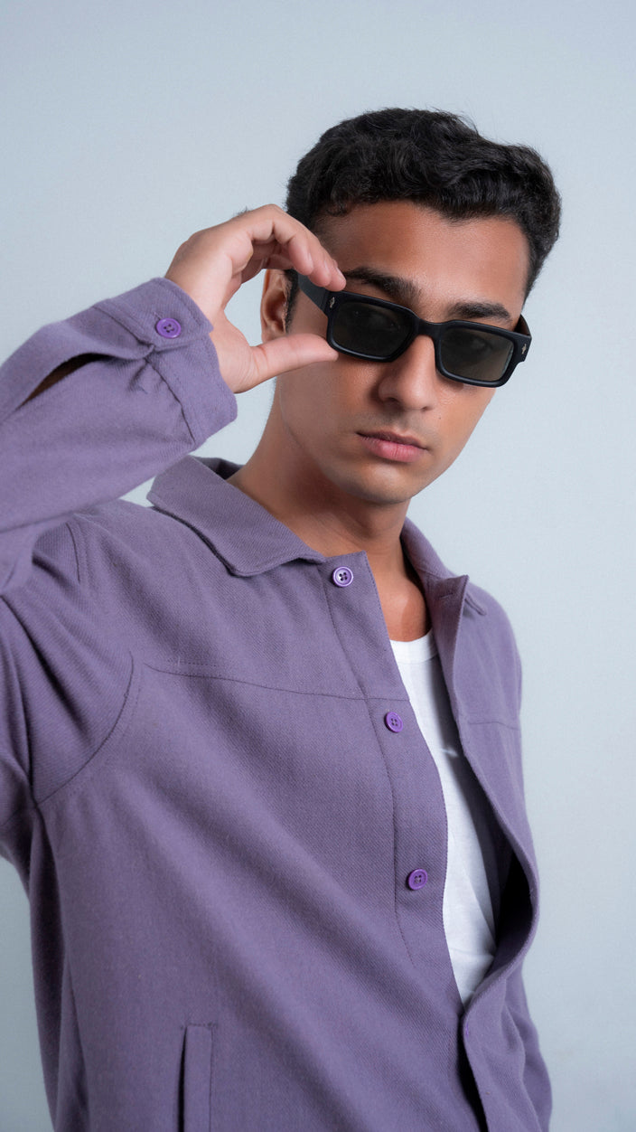 Jacket Style Woollen Over Shirt