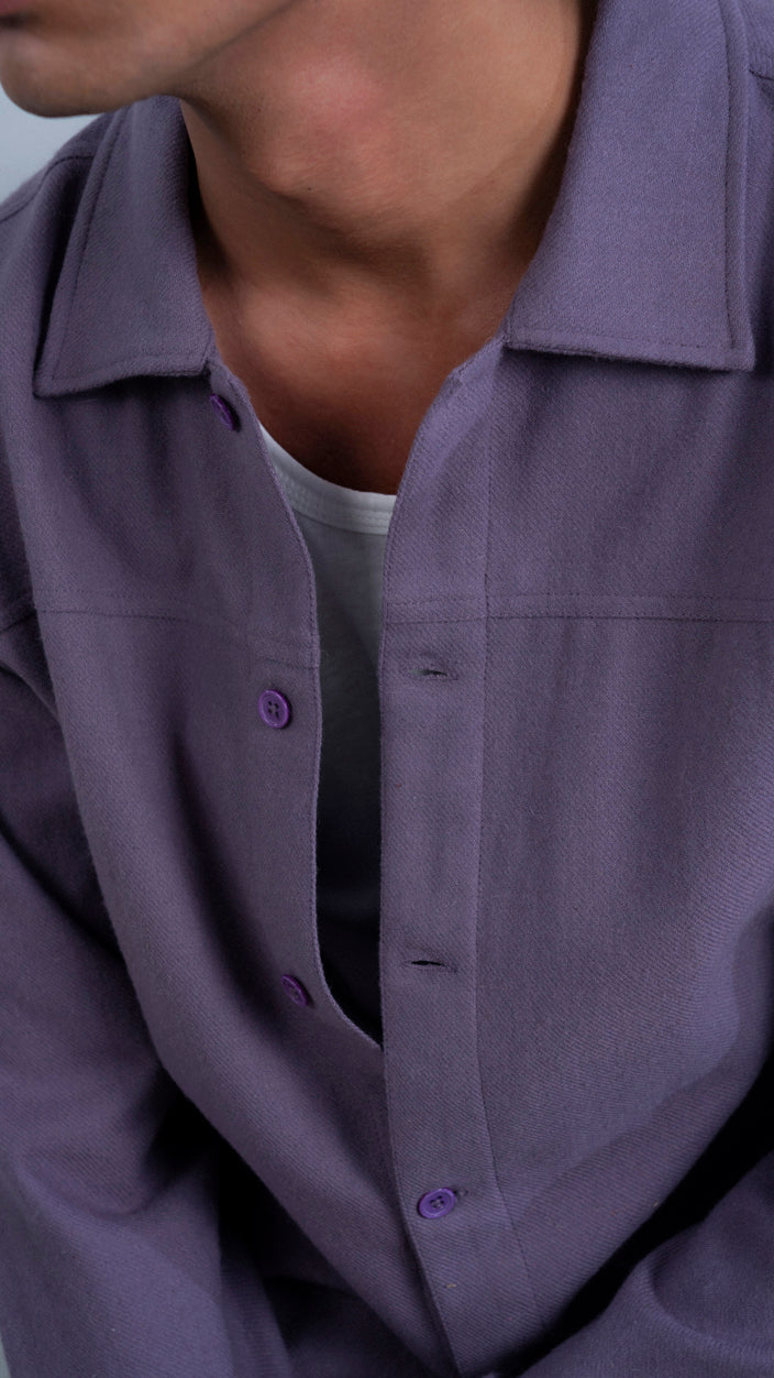 Jacket Style Woollen Over Shirt