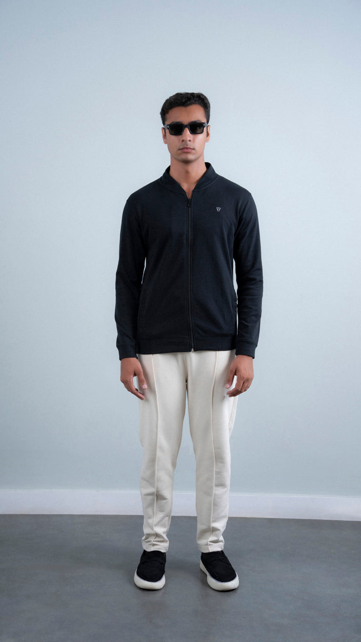 Basic Logo Bomber Zipper