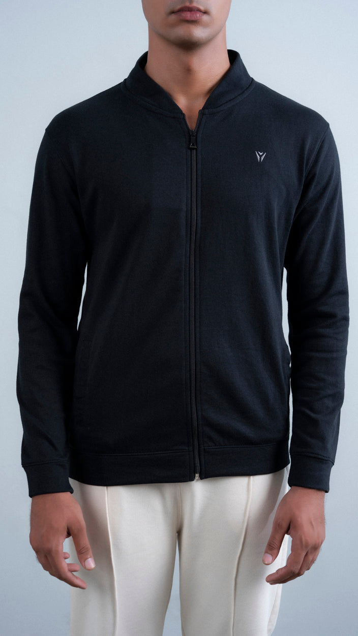 Basic Logo Bomber Zipper