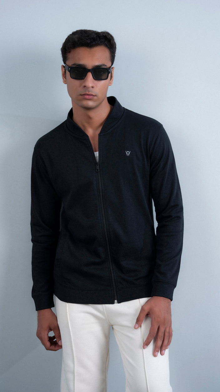 Basic Logo Bomber Zipper
