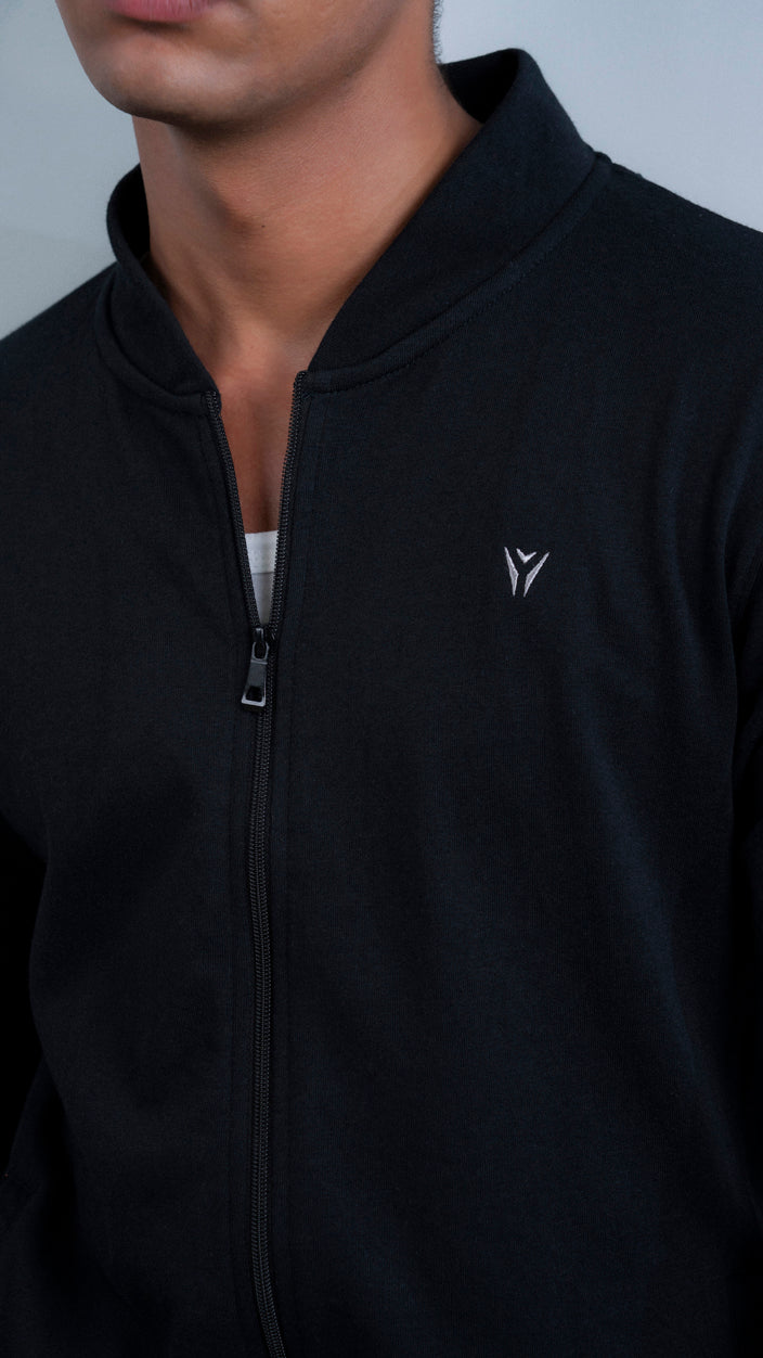 Basic Logo Bomber Zipper