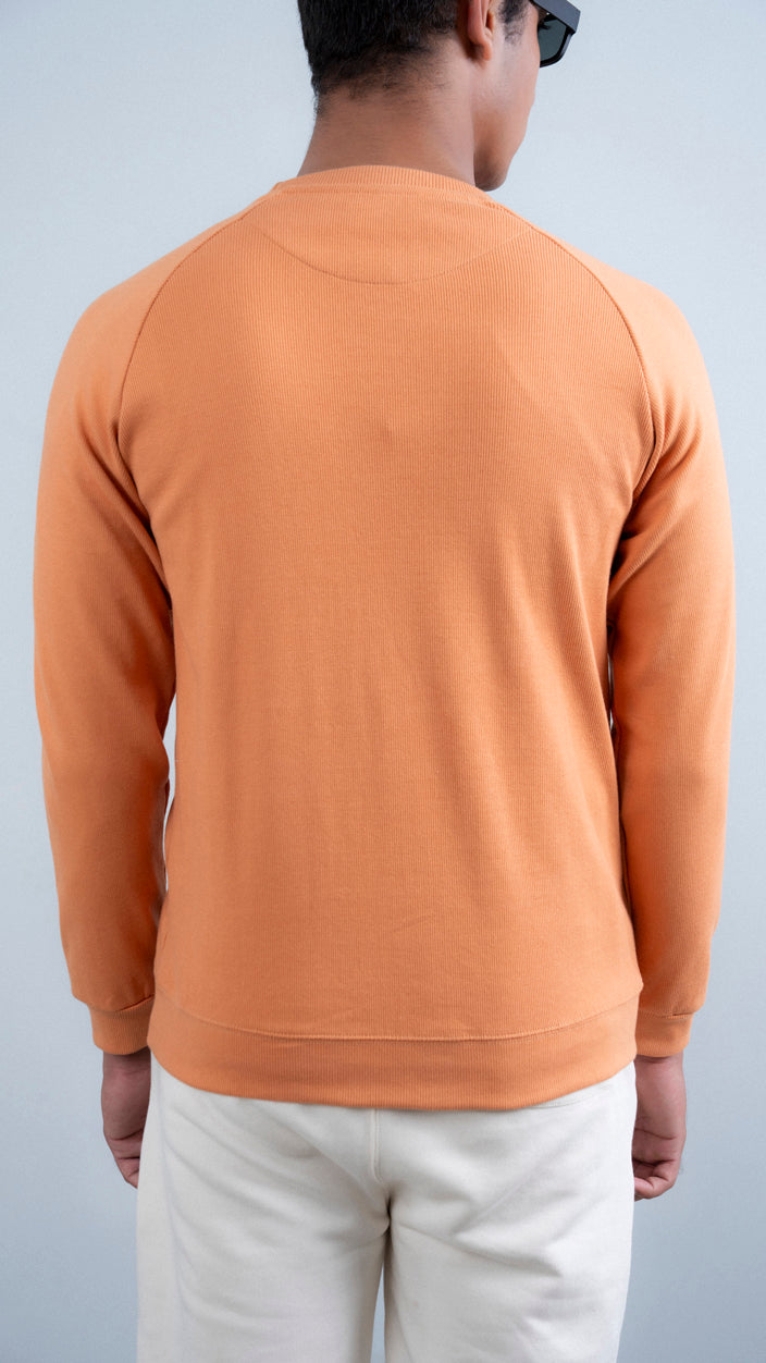 Raglan Sleeves Ribbed Sweat