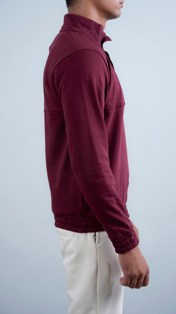 Button Up Mock Neck Upper