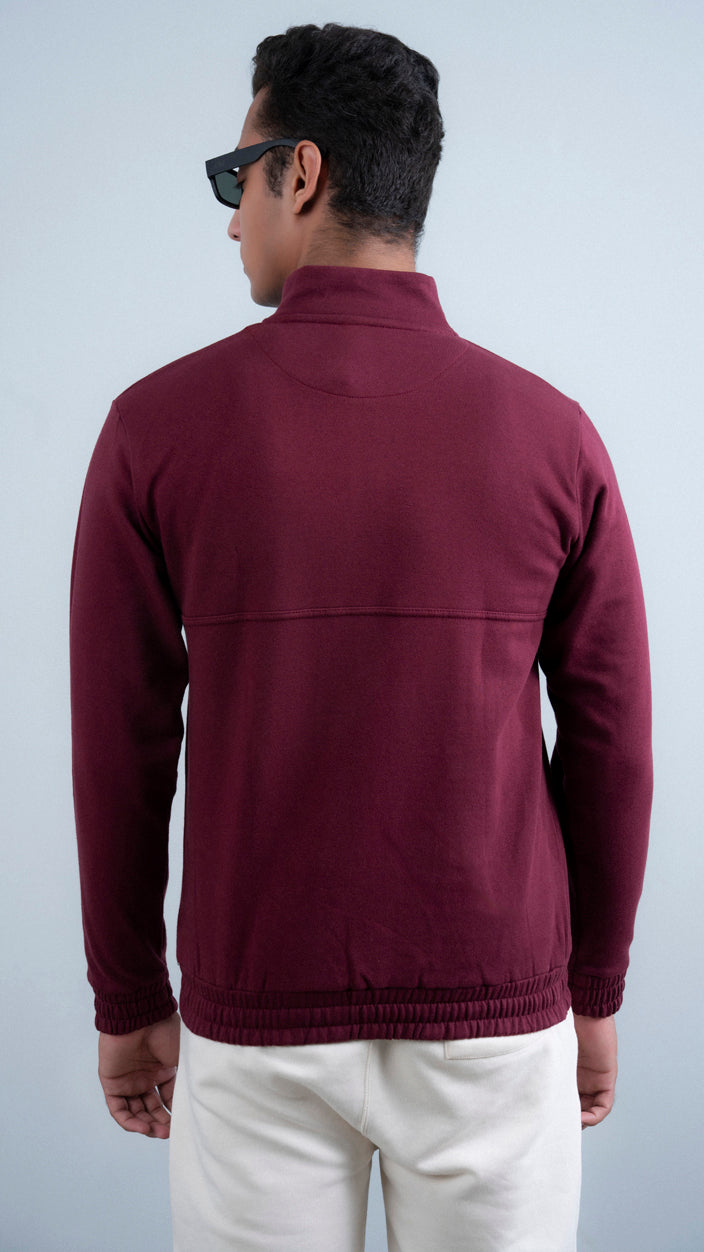 Button Up Mock Neck Upper