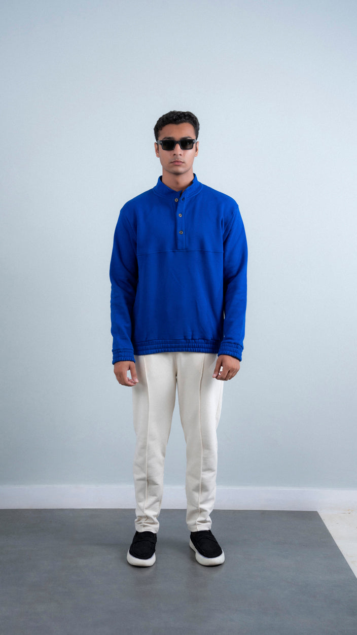 Button Up Mock Neck