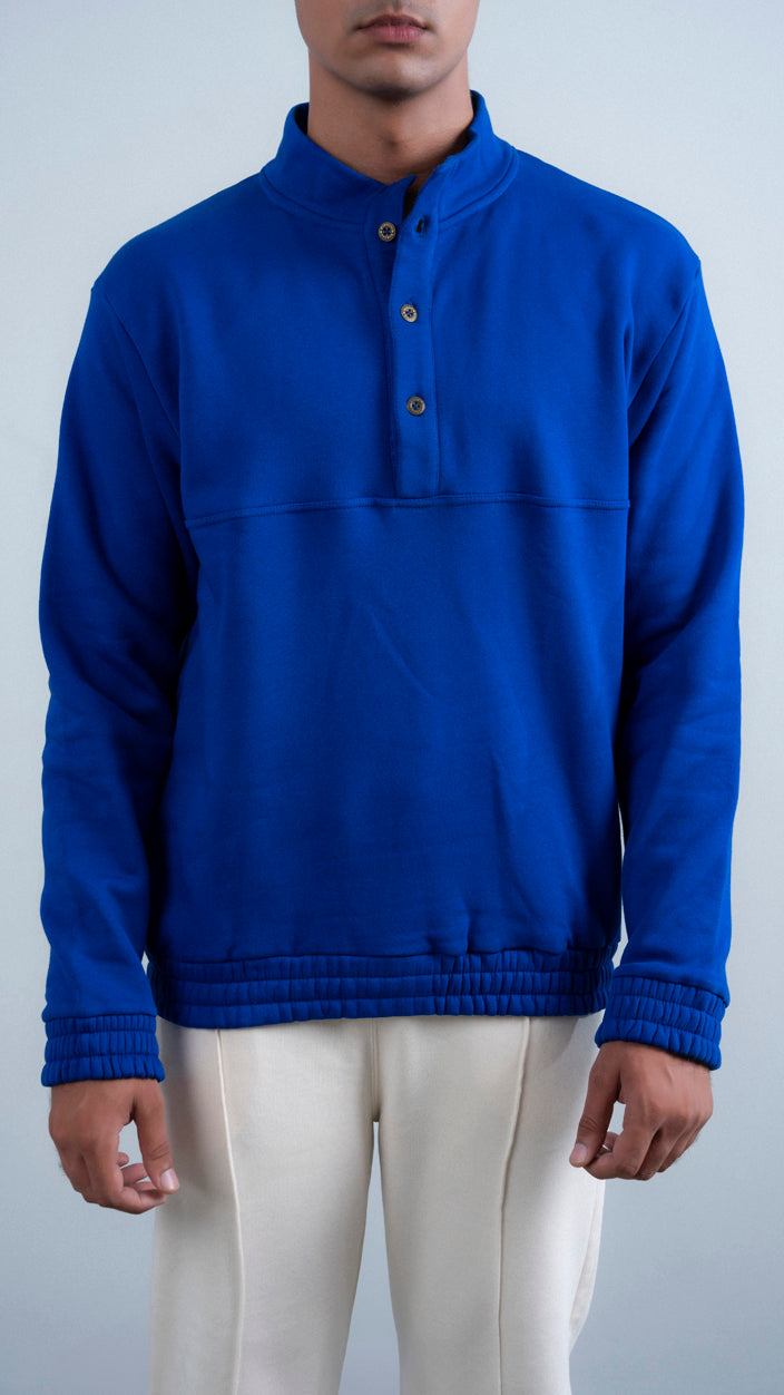 Button Up Mock Neck