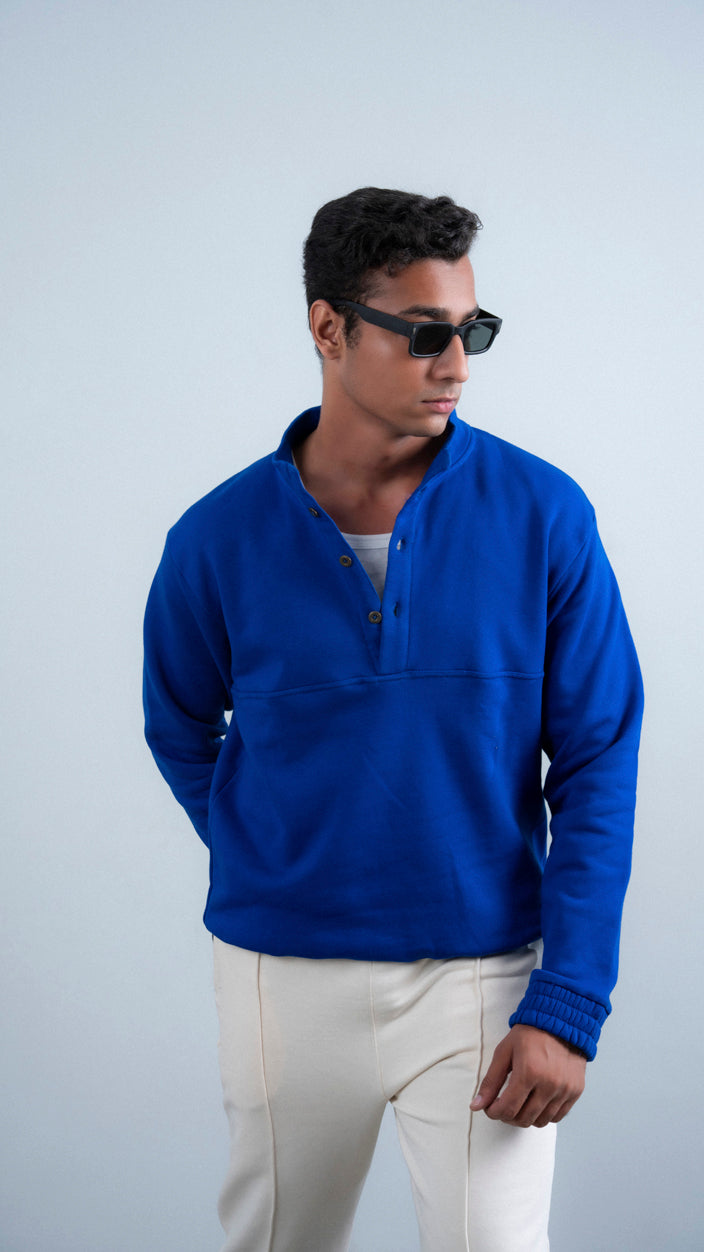 Button Up Mock Neck