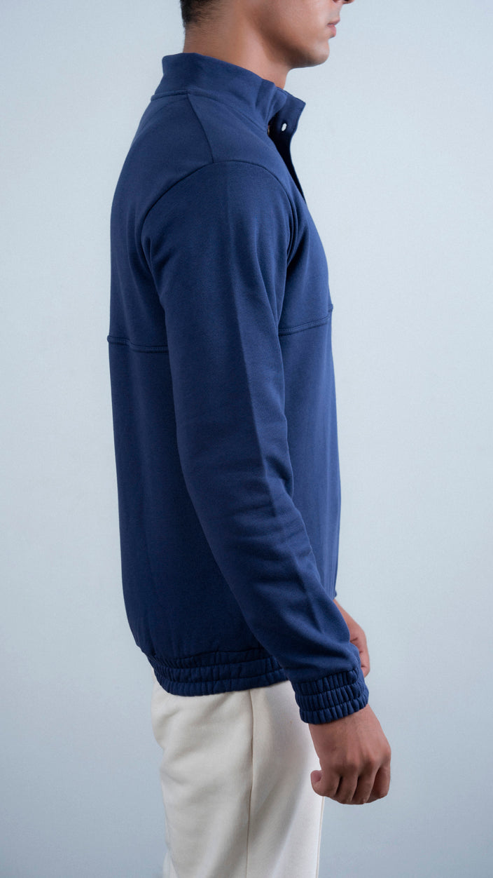Button Up Mock Neck