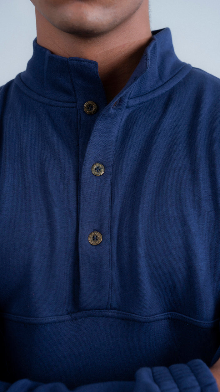 Button Up Mock Neck
