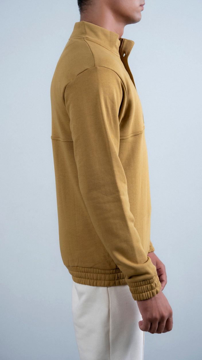 Button Up Mock Neck