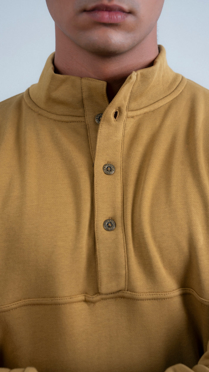 Button Up Mock Neck
