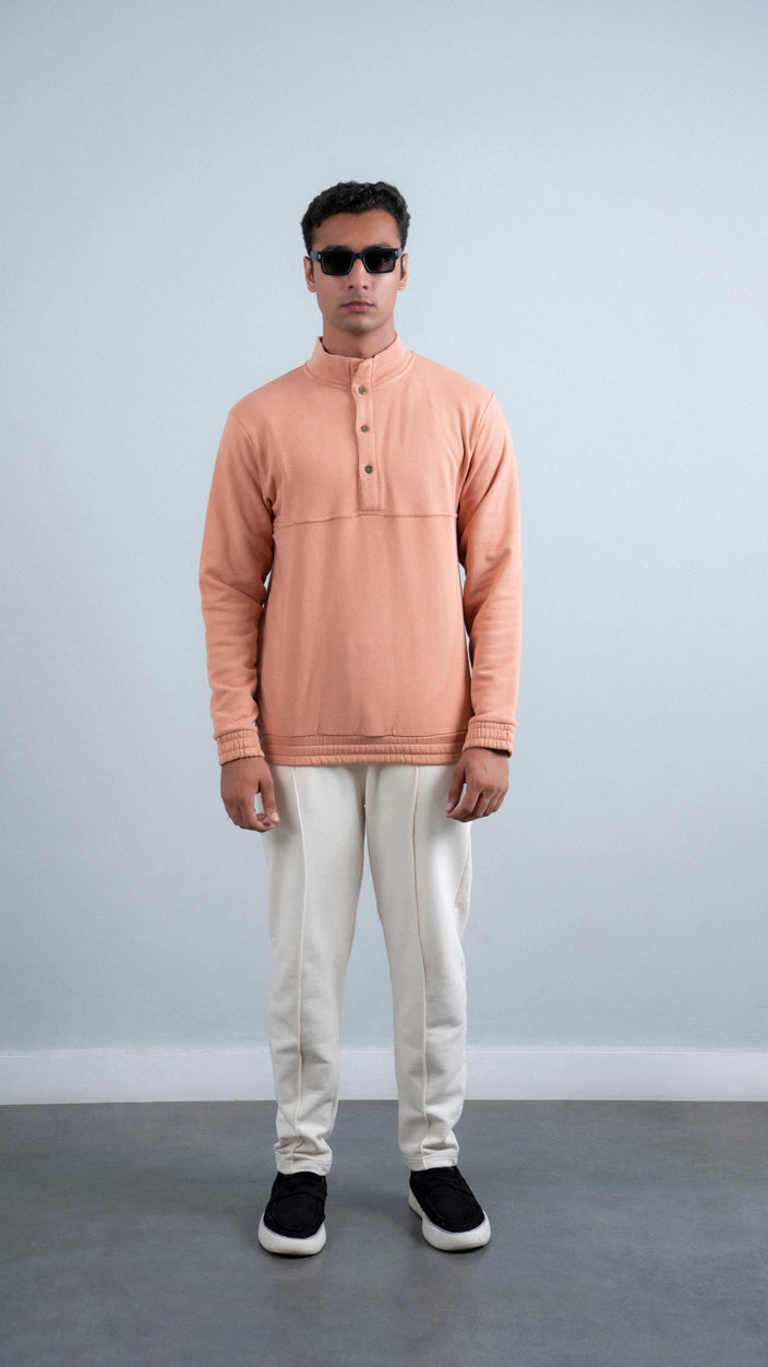 Terra Edge Button Up Mock Neck