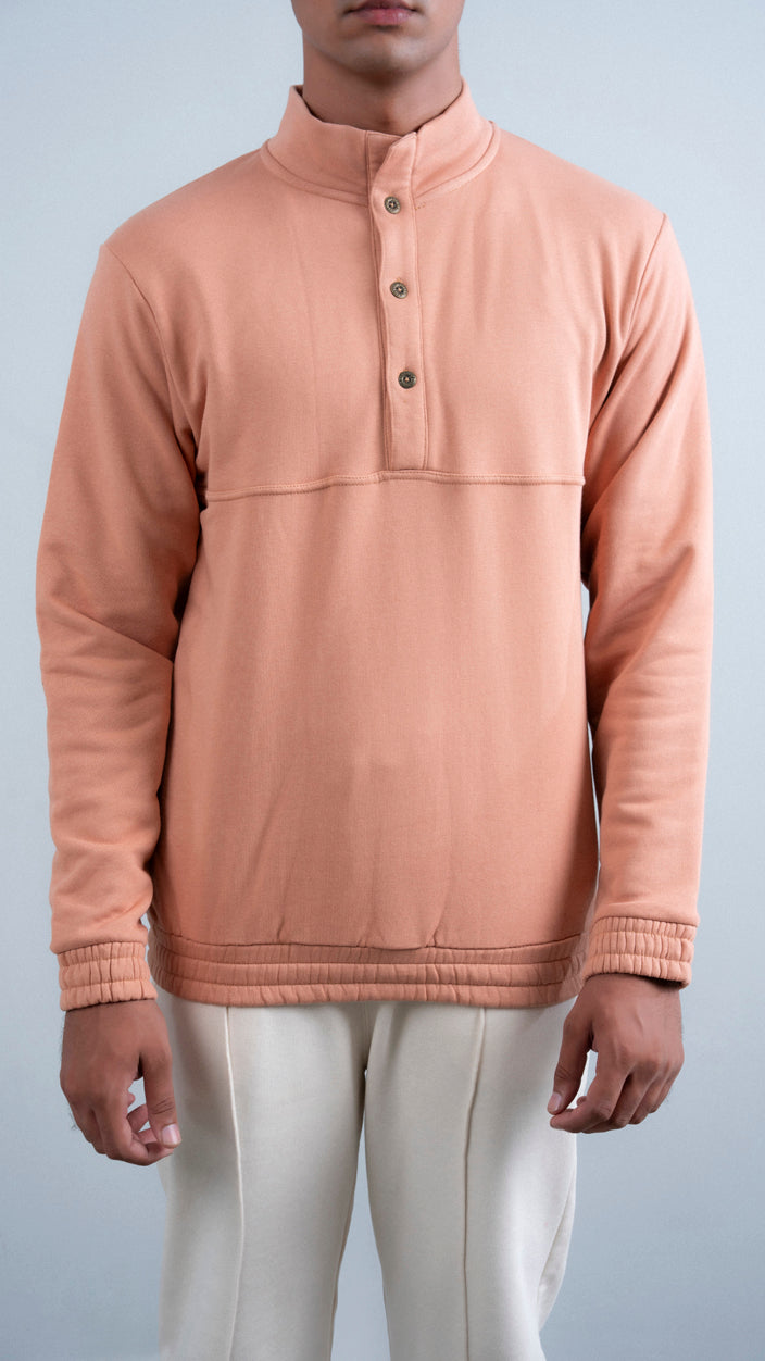 Terra Edge Button Up Mock Neck