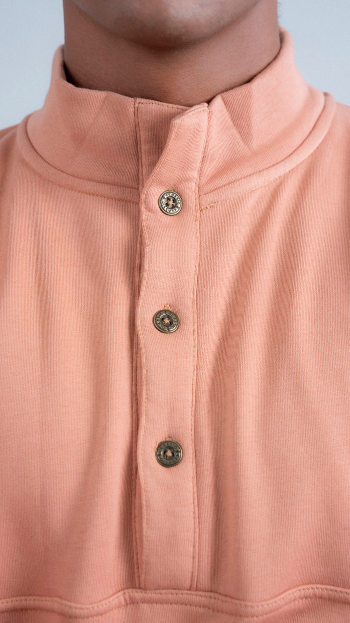 Terra Edge Button Up Mock Neck