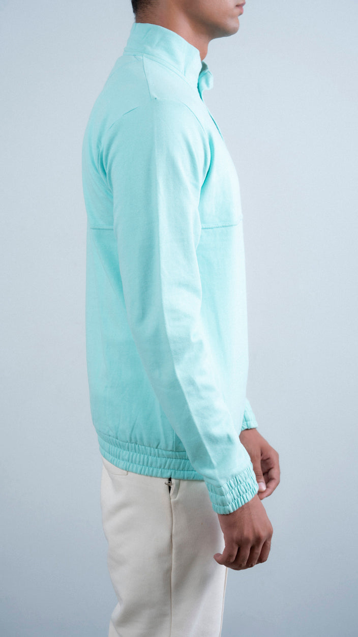 Button Up Mock Neck Upper