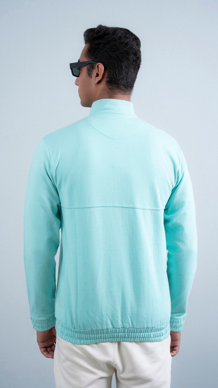 Button Up Mock Neck Upper