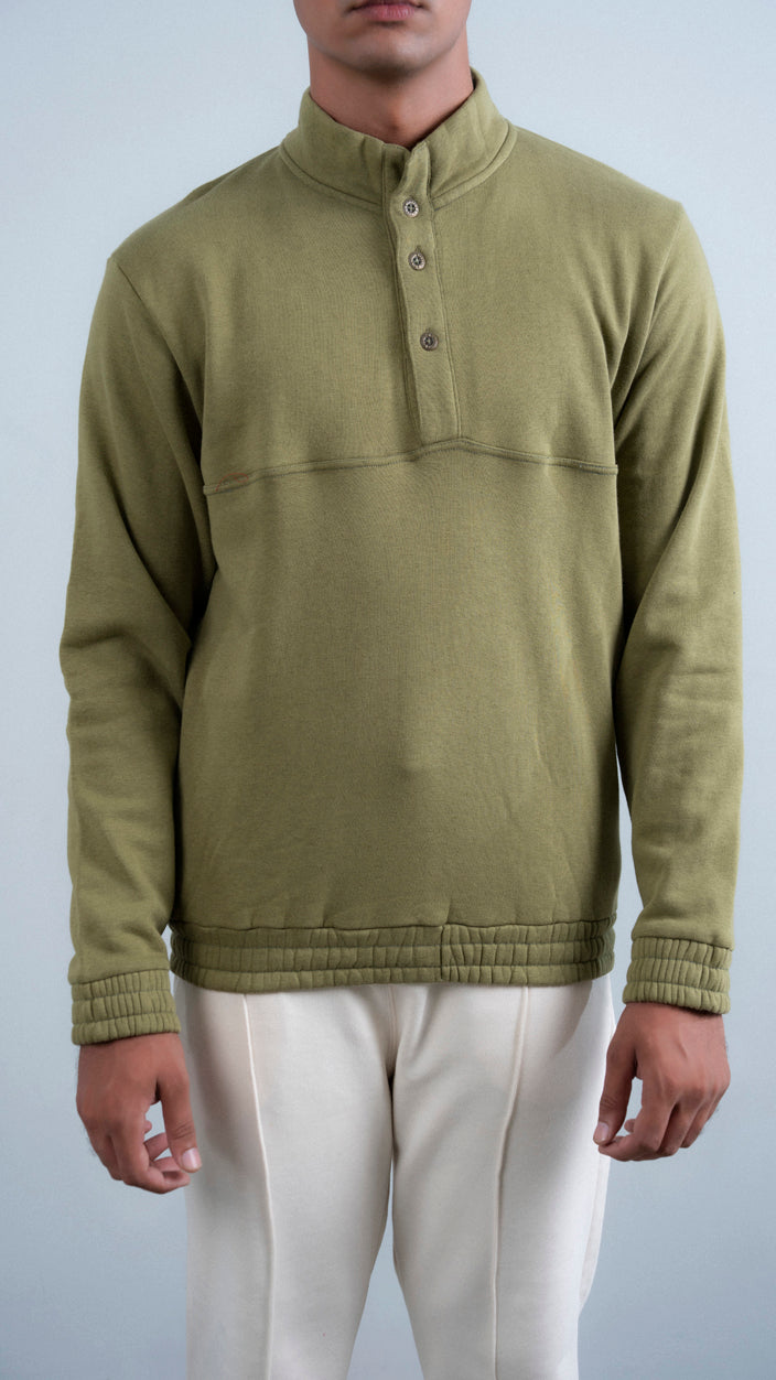 Sierra Crest Button Up Mock Neck