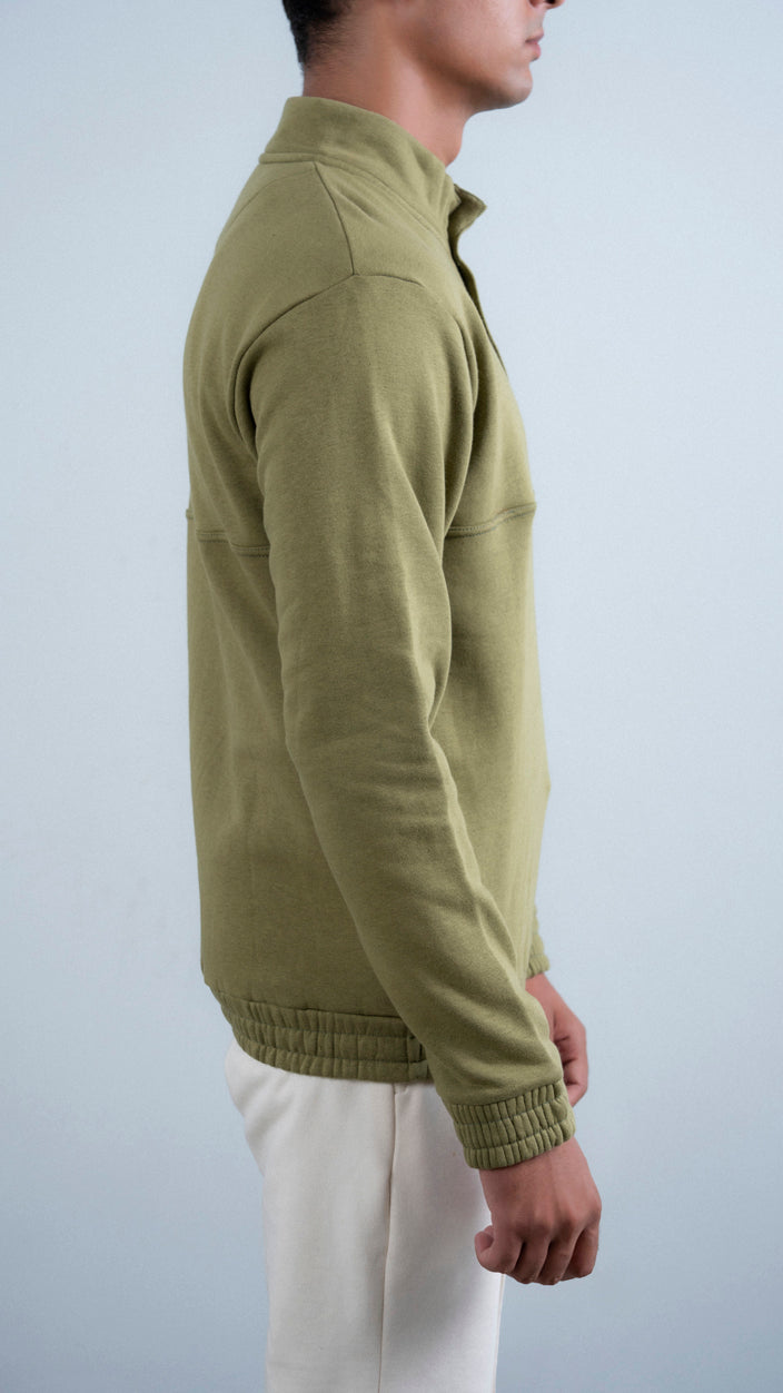 Sierra Crest Button Up Mock Neck