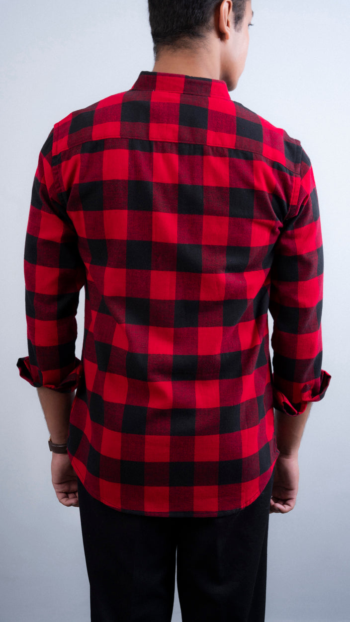 Double Pocket Flannel Button Down Shirt