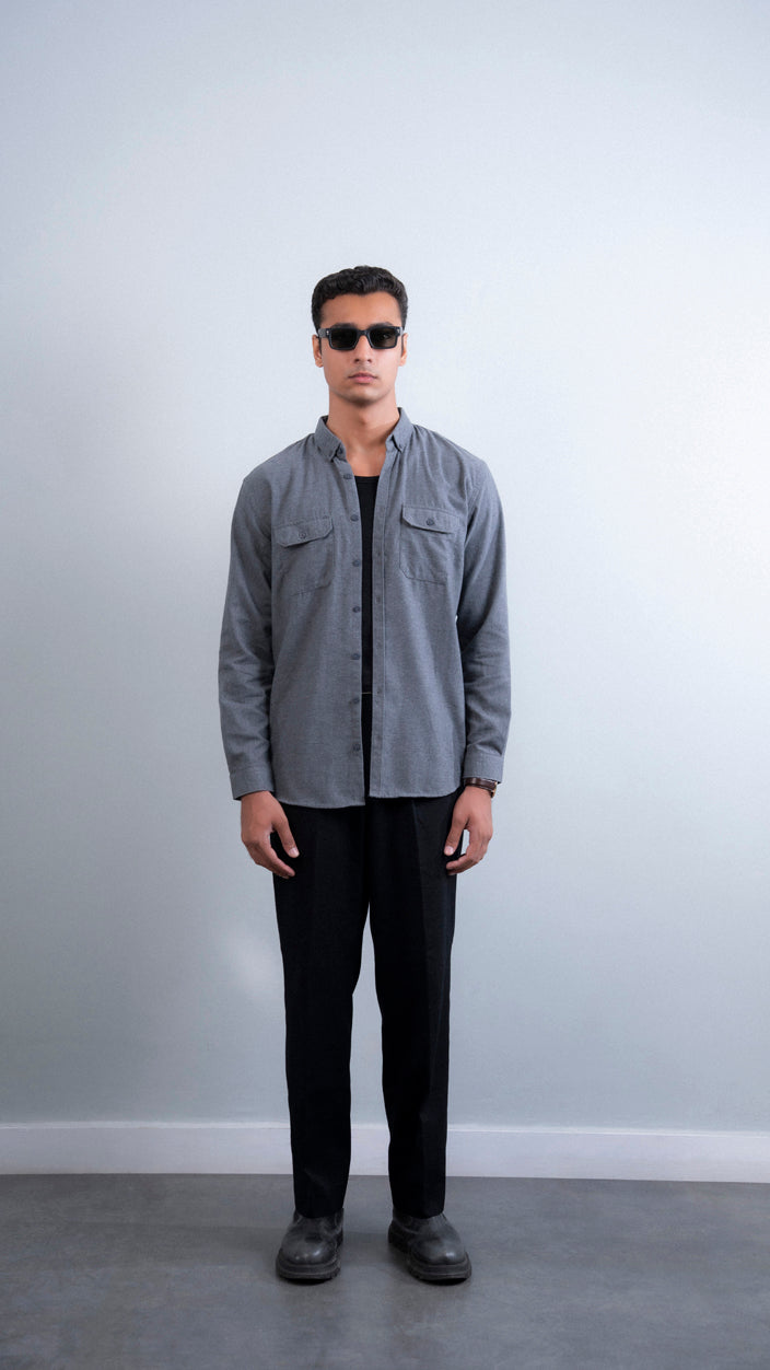 Flannel Double Pocket Shirt