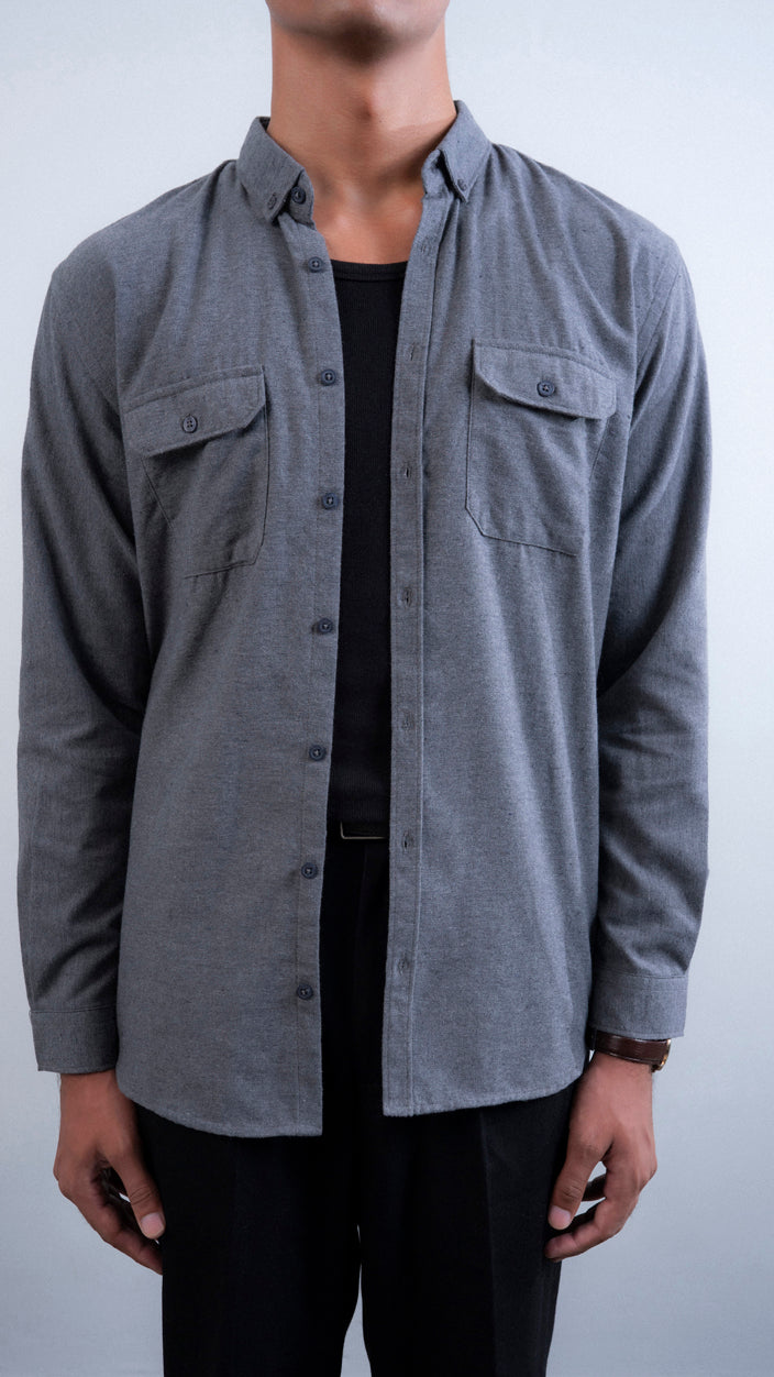 Flannel Double Pocket Shirt